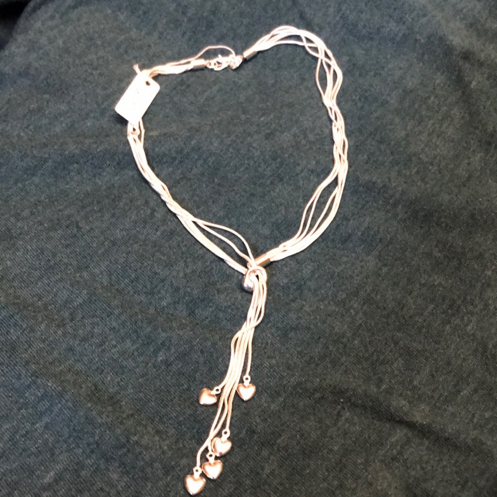 Silky Strands puffed Heart💕 Necklace